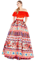 1 of 4 Mac Duggal 40901H Red Multi