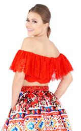 4 of 4 Mac Duggal 40901H Red Multi