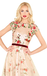 4 of 6 Mac Duggal 40951R Champagne-Rose