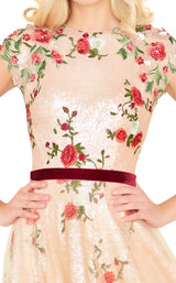 5 of 6 Mac Duggal 40951R Champagne-Rose