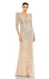 1 of 3 Mac Duggal 41024 Dress Nude-Silver