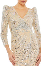 3 of 3 Mac Duggal 41024 Dress Nude-Silver