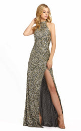 3 of 15 Mac Duggal 4112D Dress Platinum