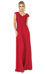 1 of 8 Dancing Queen 4122 Dress Burgundy