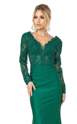 3 of 4 Dancing Queen 4124 Dress Hunter-Green