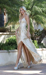 2 of 6 Dancing Queen 4130 Dress Gold