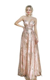 1 of 6 Dancing Queen 4130 Dress Rose-Gold
