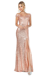 2 of 6 Dancing Queen 4139 Dress Rose-Gold