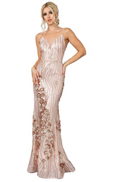 2 of 12 Dancing Queen 4144 Dress Rose-Gold