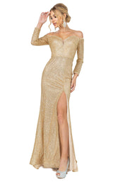 1 of 4 Dancing Queen 4155 Dress Gold