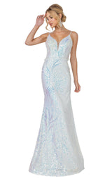 1 of 4 Dancing Queen 4158 Dress Off-White-Multi