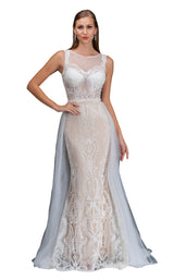 1 of 4 Nina Canacci 4191 Dress Ivory-Nude
