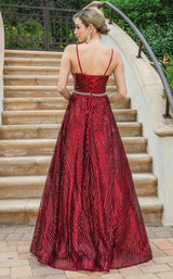2 of 4 Dancing Queen 4197 Dress Burgundy