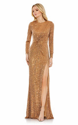 1 of 6 Mac Duggal 42018 Dress Antique-Gold