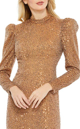 5 of 7 Mac Duggal 42020 Dress Antique-Gold