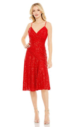 2 of 9 Mac Duggal 42040 Dress Red