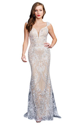 1 of 4 Nina Canacci 4206 Dress Ivory-Nude