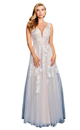 1 of 4 Nina Canacci 4212 Dress Ivory-Nude