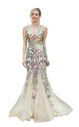 1 of 4 Dancing Queen 4213 Dress Multi-Nude