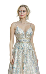 3 of 4 Dancing Queen 4216 Dress Champagne