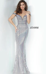 1 of 3 Jovani 4217 Off White/Black