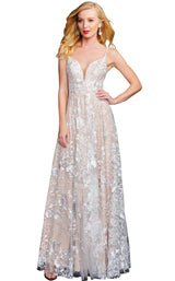 1 of 4 Nina Canacci 4217 Dress Ivory-Nude