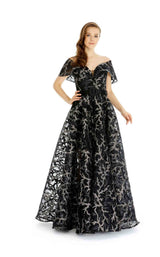 1 of 3 In Couture 4421 Dress Black-Silver