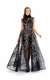 1 of 3 In Couture 4510 Dress Black-Mauve