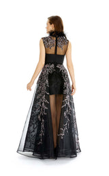 3 of 3 In Couture 4510 Dress Black-Mauve