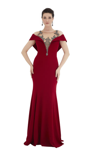 slim fit dress slacks Plus-Size Sequin Mermaid Prom Dress CD975C Burgundy / 16 main image 1