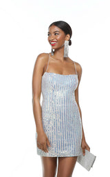 4 of 9 Alyce 4545 Dress Silver-Opal