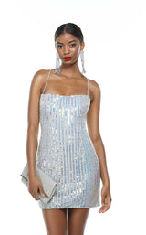 2 of 9 Alyce 4545 Dress Silver-Opal