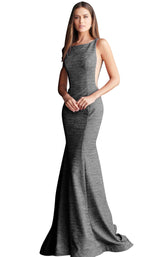 9 of 42 Jovani 45830 Gunmetal