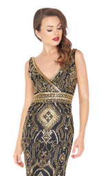2 of 2 Mac Duggal 4595R Black/Gold