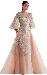 1 of 2 Edward Arsouni Couture SS0460 Dress Champagne