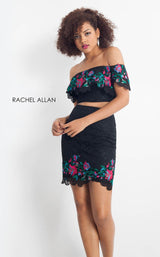 1 of 2 Rachel Allan 4645 Black Multi