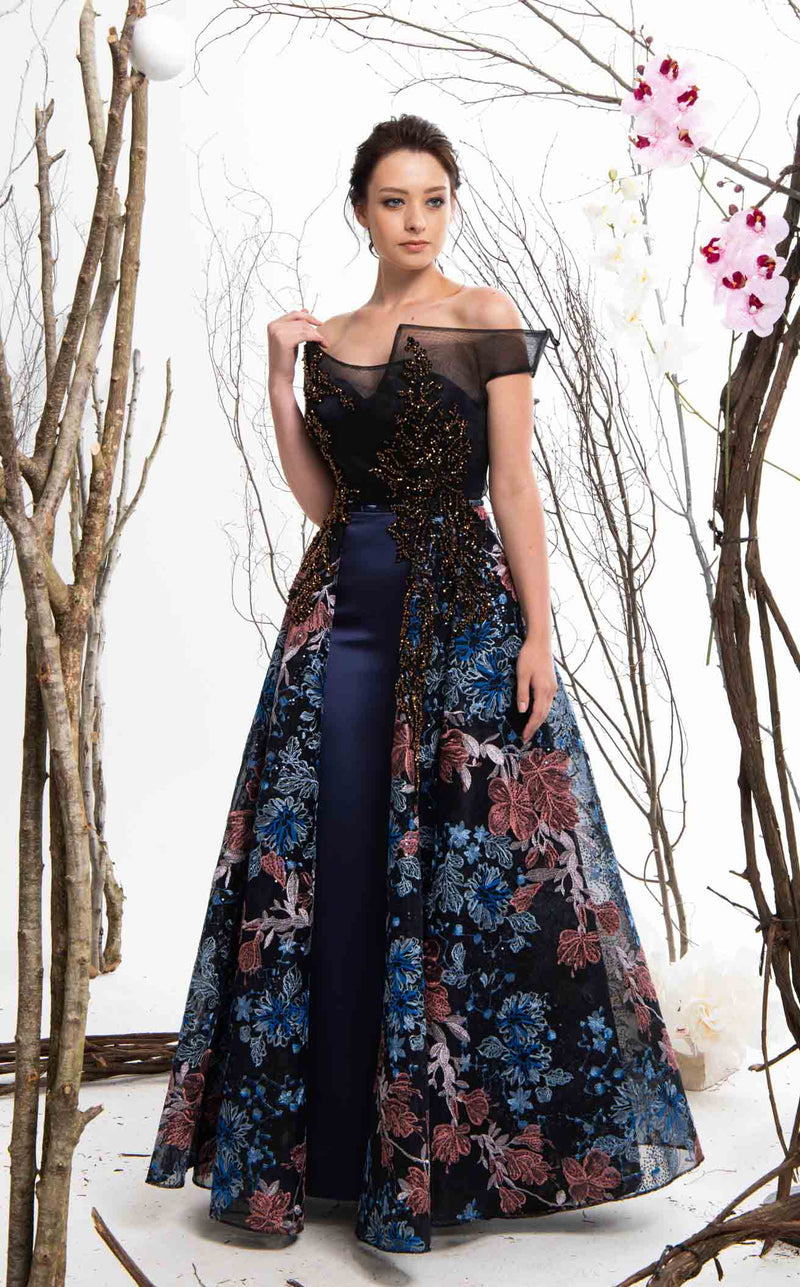 In Couture 4659 Dress Navy-Multi