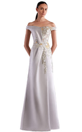 1 of 2 Edward Arsouni Couture SS0465 Dress Silver