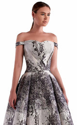 2 of 2 Edward Arsouni Couture SS0466 Dress White-Silver