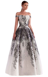 1 of 2 Edward Arsouni Couture SS0466 Dress White-Silver