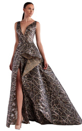 1 of 2 Edward Arsouni Couture SS0468 Dress Grey