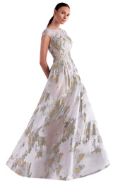 1 of 2 Edward Arsouni Couture SS0469 Dress Gold-Silver