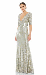 1 of 3 Mac Duggal 4707 Dress Platinum