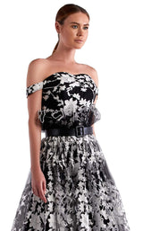 2 of 2 Edward Arsouni Couture SS0472 Dress White-Black