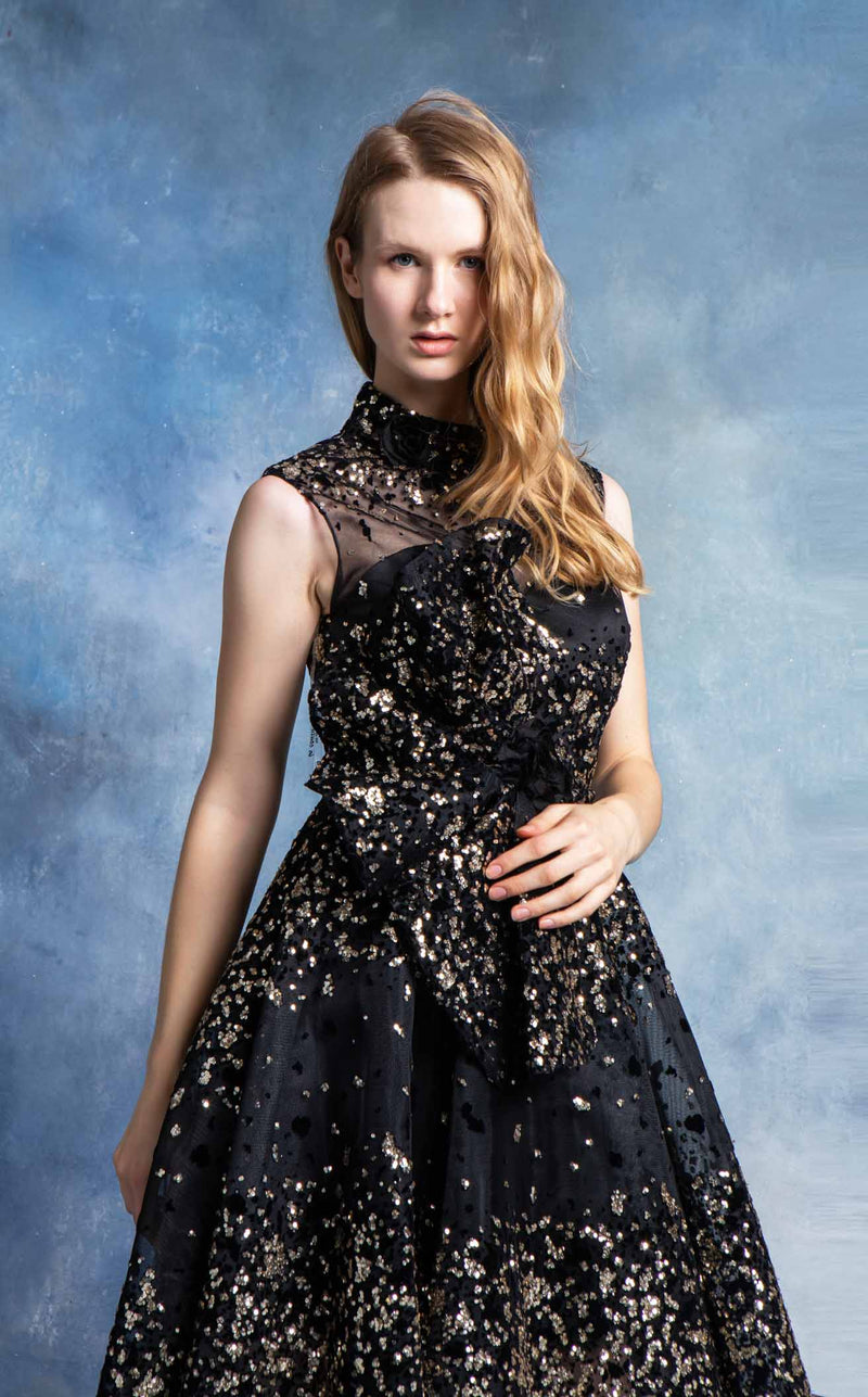 In Couture 4725 Dress Black-Gold