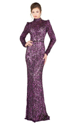 1 of 6 Mac Duggal 4729D Aubergine