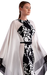 2 of 2 Edward Arsouni Couture SS0474 Dress White-Black