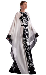 1 of 2 Edward Arsouni Couture SS0474 Dress White-Black