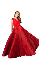 1 of 4 In Couture 4758 Dress Burgundy