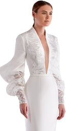 2 of 2 Edward Arsouni Couture SS0477 Dress White